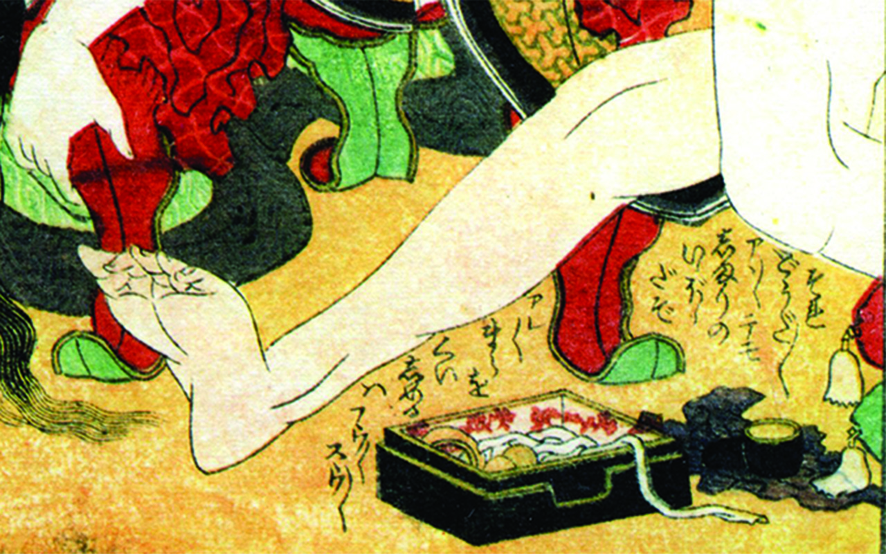 Bilde fra tresnitt fra "The Gifted Venus" av Katsushika Hokusai